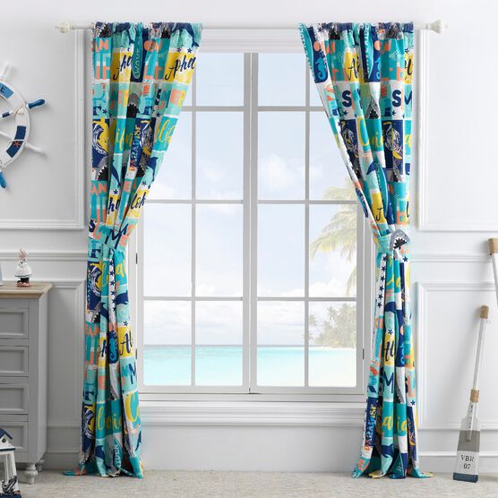 Wave Rider Curtain Panel, , alternate image number null