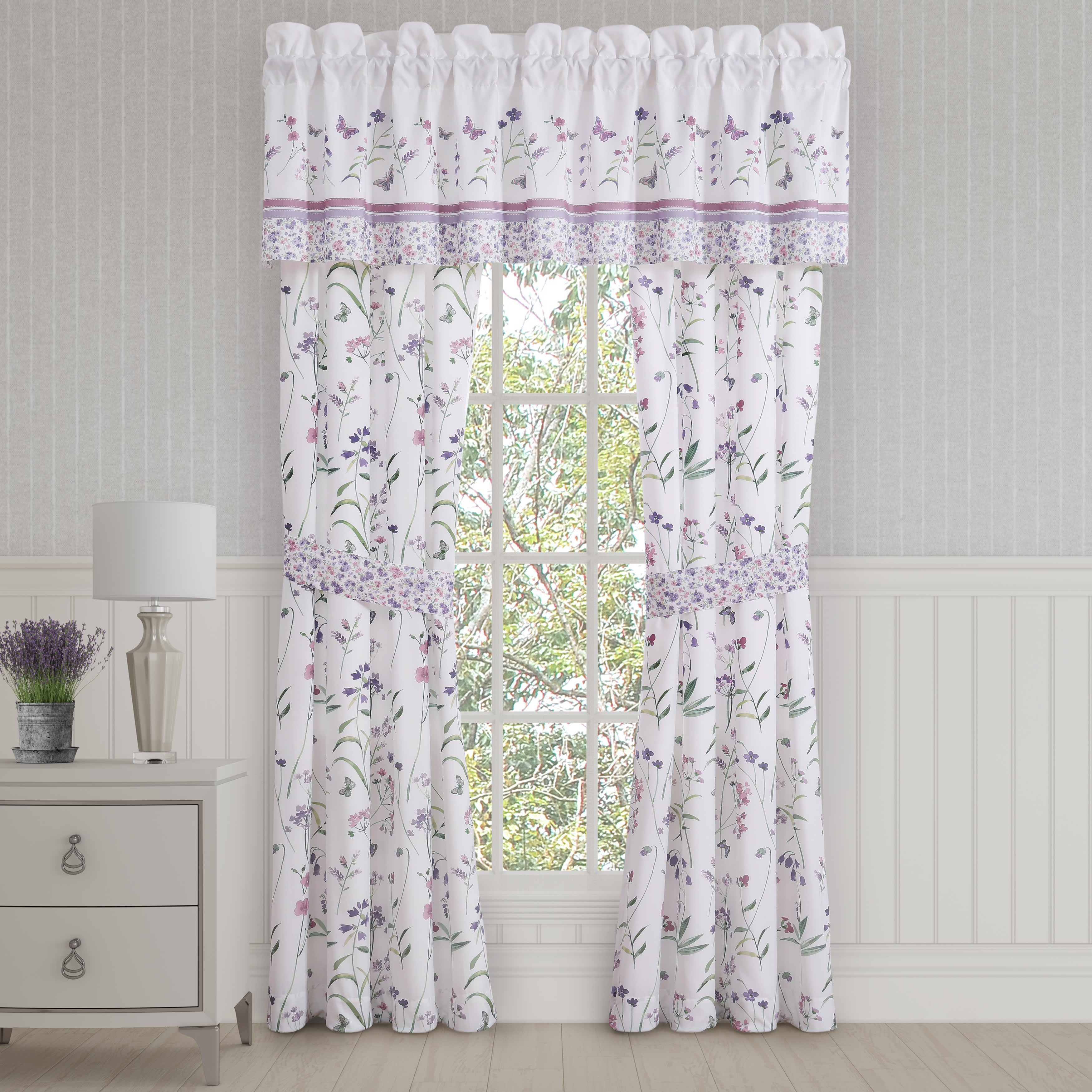 Nola Window Straight Valance, LILAC, alternate image number 2