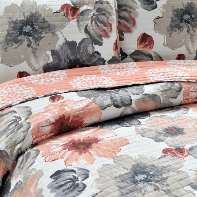 Lush Décor Leah Quilt Blue 3Pc Set, , alternate image number 8