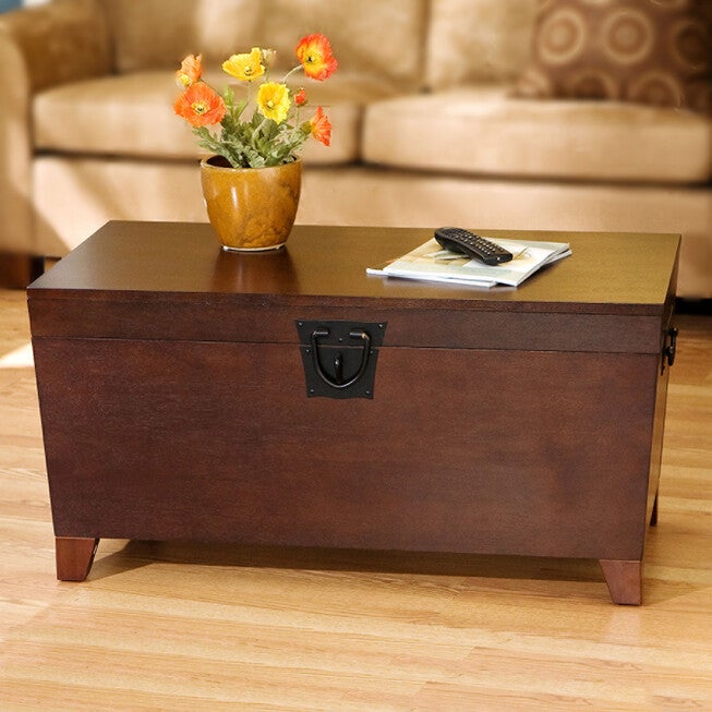 Espresso Pyramid Trunk Cocktail Table, ESPRESSO, hi-res image number 0