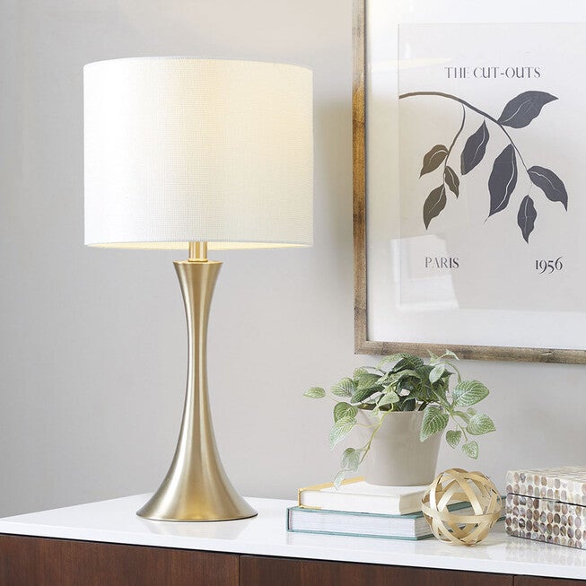 Lenuxe 24 inches Metal Table Lamp - Set Of 2, , alternate image number null