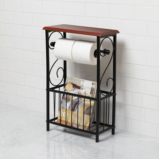 Scroll Toilet Paper & Magazine Holder, 