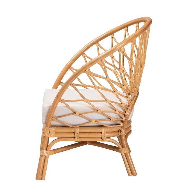 Emmeline Bohemian Honey Rattan Accent Chair, , alternate image number null
