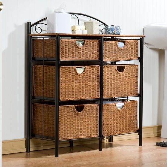 Iron/Wicker Storage Chest, IRON, hi-res image number null