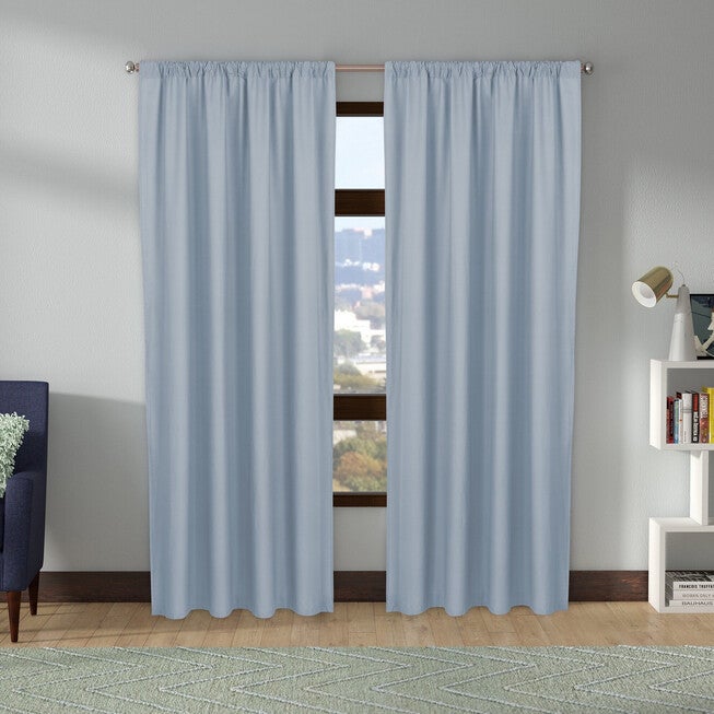 Perfectly Cotton Window Panel Pair Window Panel Pair, LIGHT BLUE, hi-res image number null