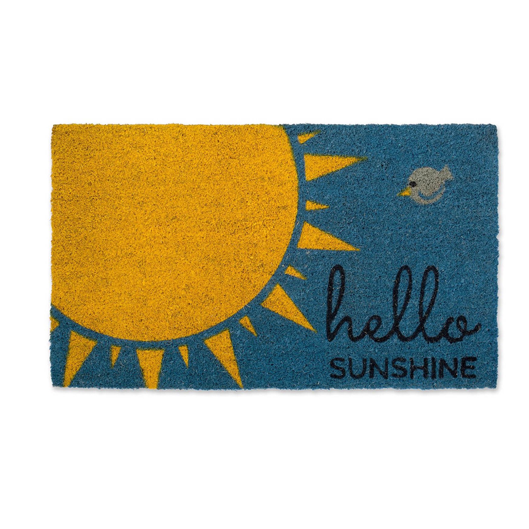 Hello Sunshine Doormat Floor Coverings, BLUE, hi-res image number 0