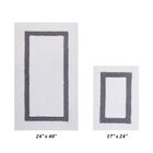 Hotel Collectionis Bath Mat Rug, 2 Piece Set (17" x 24" | 24" x 40"), WHITE GRAY, hi-res image number null