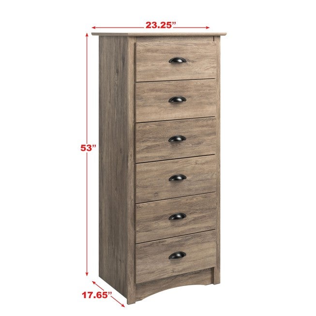 Salt Spring Tall 6-Drawer Chest in Drifted Gray, , alternate image number null