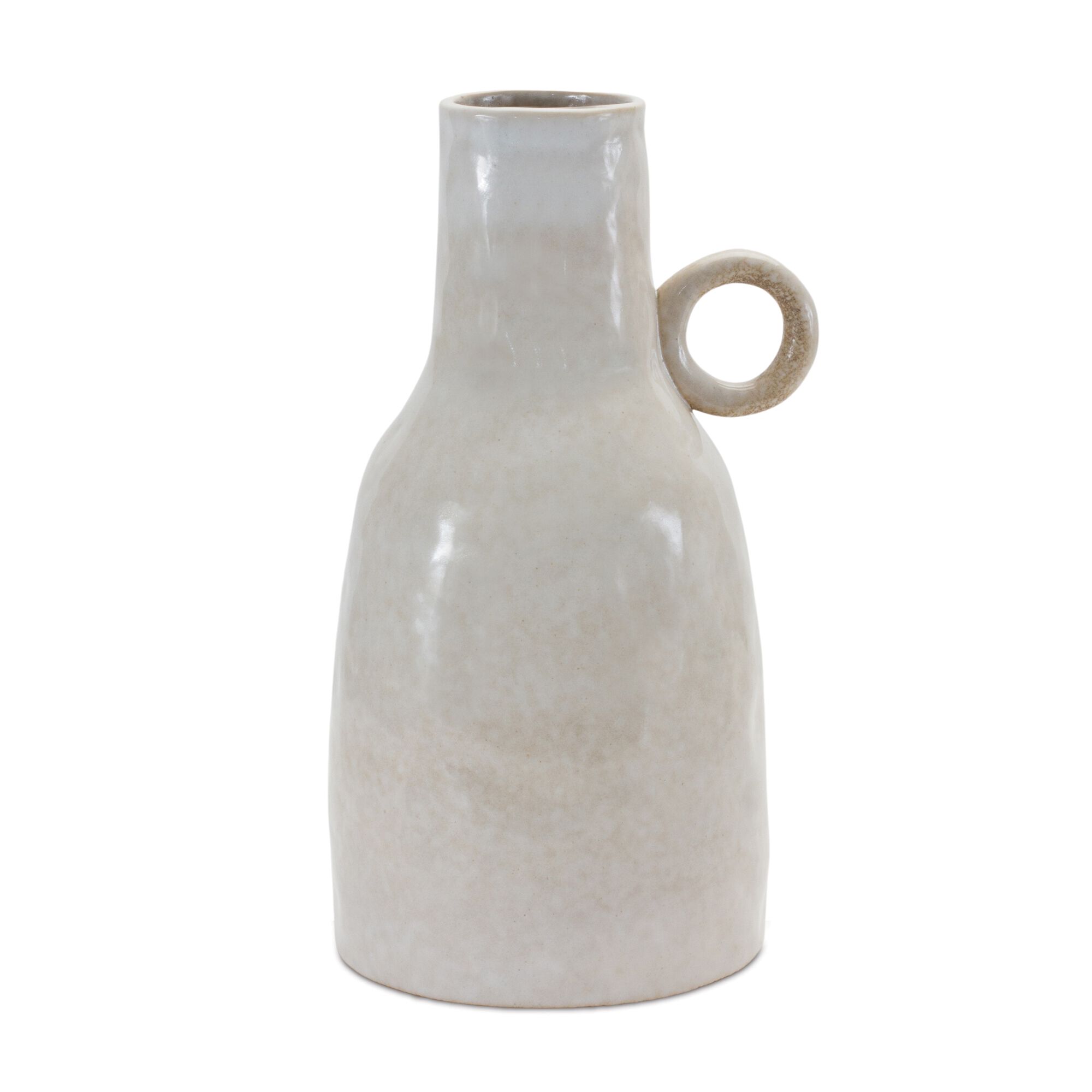 Jug 11.25 inchesH Ceramic, GREY WHITE, hi-res image number 0