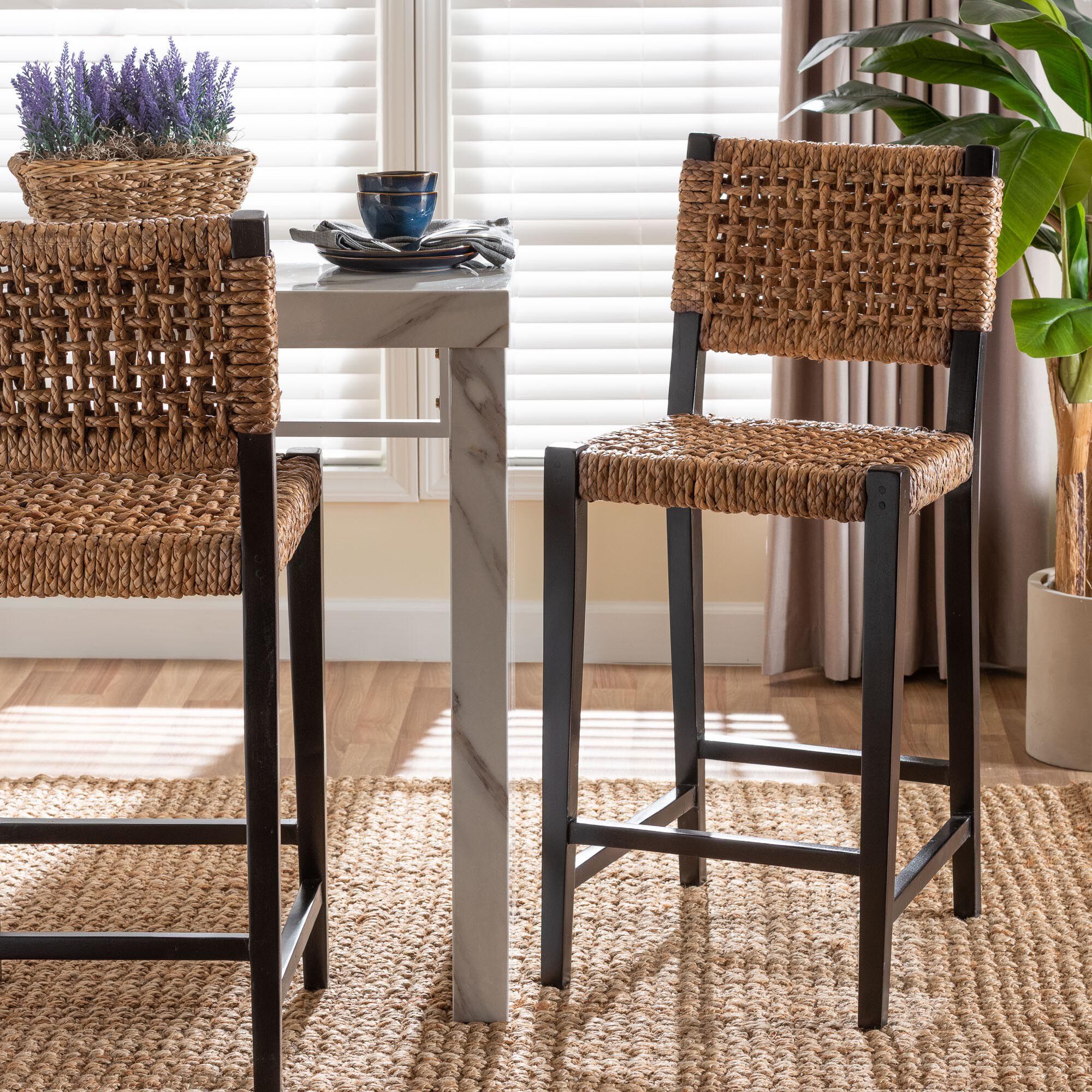 Alise Seagrass Bar Stool
