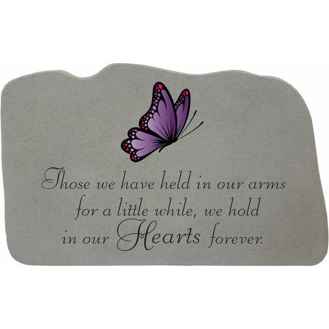 Those We Have Held Butterfly Garden Memorial Accent Stone, GREY, hi-res image number 0