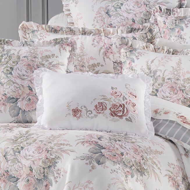 Estelle Blush Boudoir Decorative Throw Pillow, BLUSH, alternate image number 1