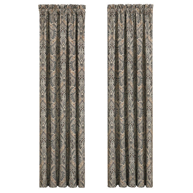 Maren 84 Inch Window Panel Pair, CHOCOLATE, alternate image number 3