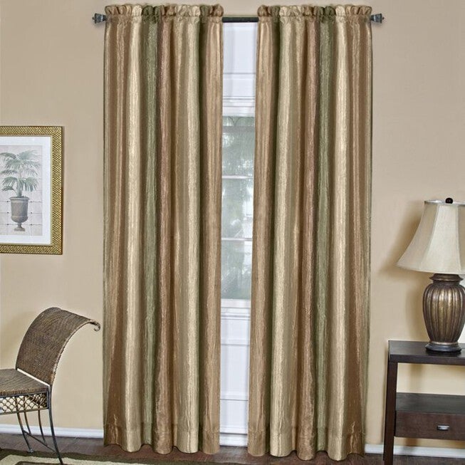 Simple Ombre Window Curtain Panel, Earth Brylane Home
