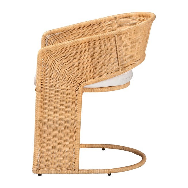 bali & pari Palm Bohemian Light Honey Rattan Dining Chair, LIGHT HONEY, alternate image number 3
