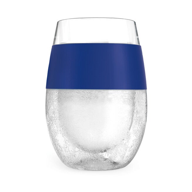 Wine Freeze Cooling Cups In Blue (Set Of 2) By, , alternate image number null