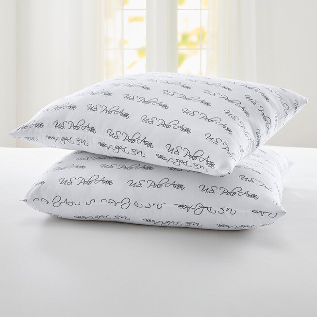 US Polo Assn. Brand printed logo Pillow, WHITE, hi-res image number 0