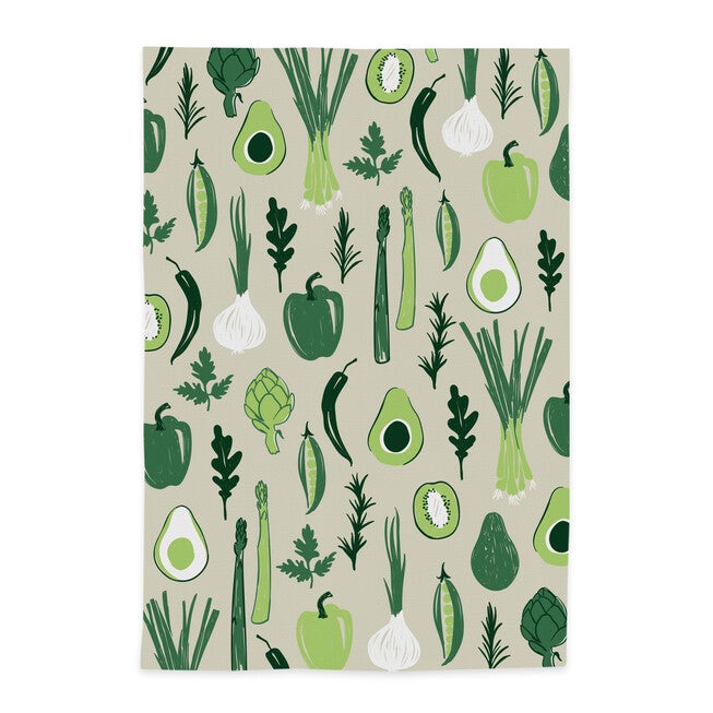 Foodie Designer Print Kitchen Dish Towel, Set 2, , alternate image number null