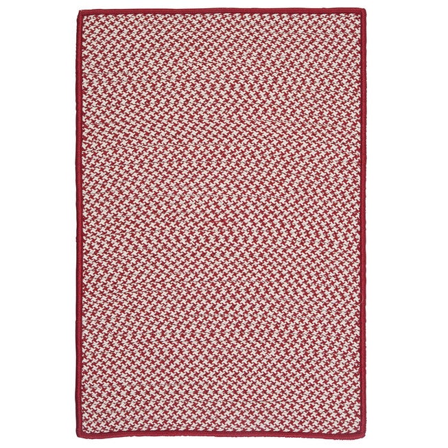 Houndstooth Twist Red Rug, RED, hi-res image number 0