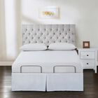 Bed Maker's Adjustable Bed Wrap-Around 15"" Tailored Bedskirt , WHITE, hi-res image number null