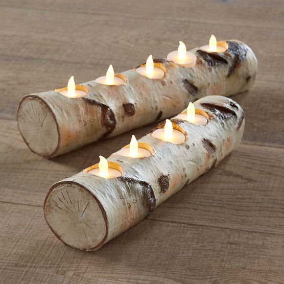 Faux Birch 5-Light Candle Holder , NATURAL Faux Birch 5-Light Candle Holder , NATURAL