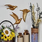 Set Of 3 Gold Polystone Coastal Birds Wall Décor, , alternate image number null
