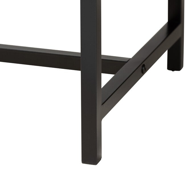 Jacinth Modern Industrial Two-Tone Black And Natural Brown Finished Wood And Black Metal 2-Drawer Console Table, , alternate image number null