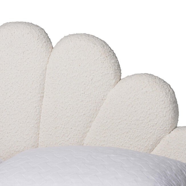 Albion Boucle Upholstered Platform Bed, CREAM, alternate image number null