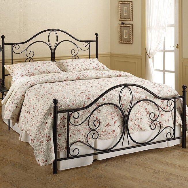 King Bed Set with Bed Frame, 83½"Lx79½"Wx49½"H, ANTIQUE BROWN, hi-res image number null