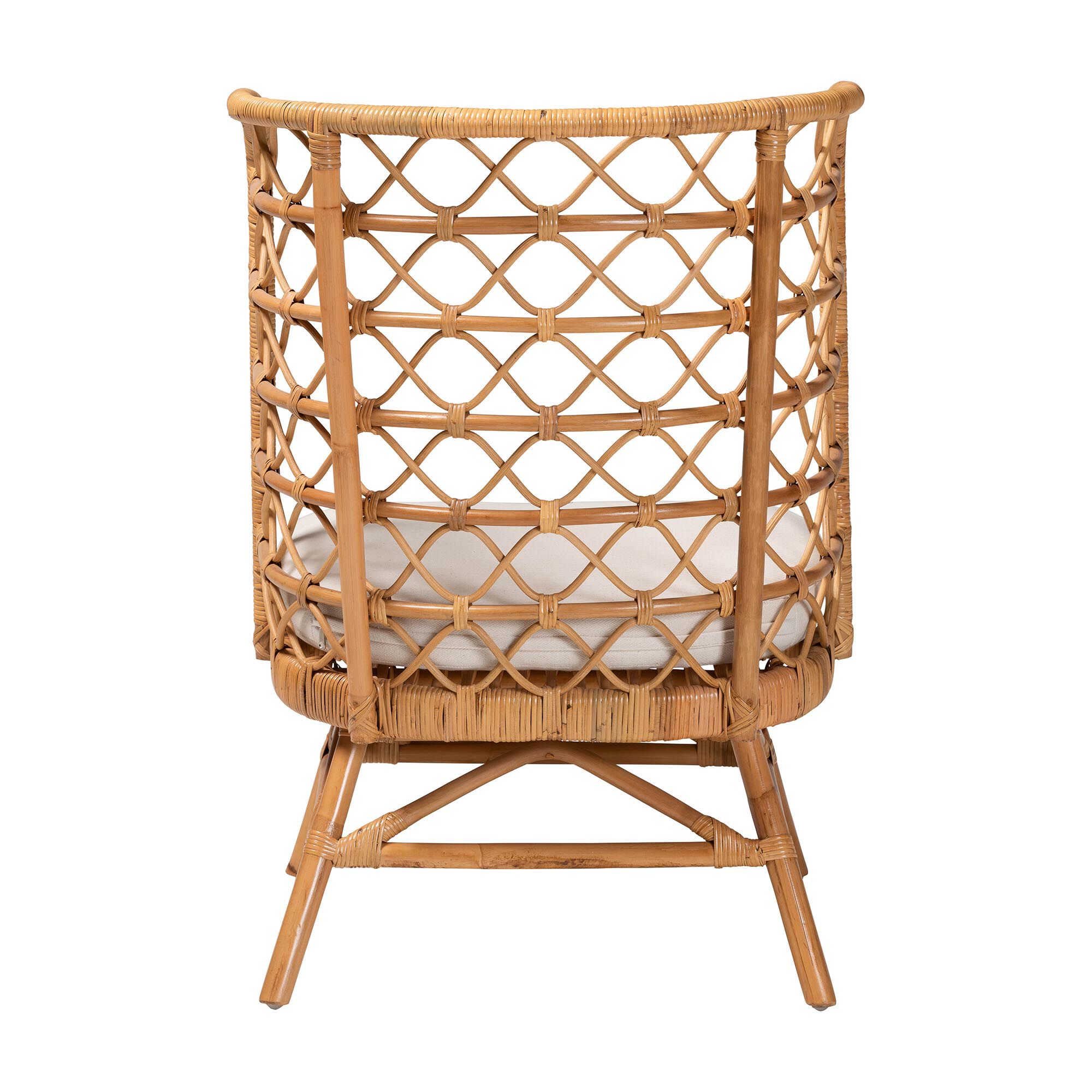 Tania Bohemian Light Honey Rattan Accent Chair, LIGHT, alternate image number 4