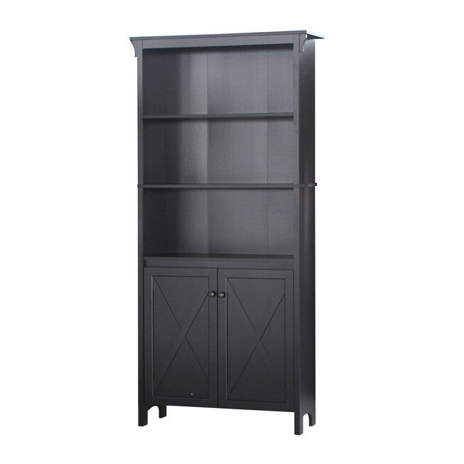 Hawksbury Bookcase With 2 Door Bookcase, ESPRESSO, hi-res image number 0