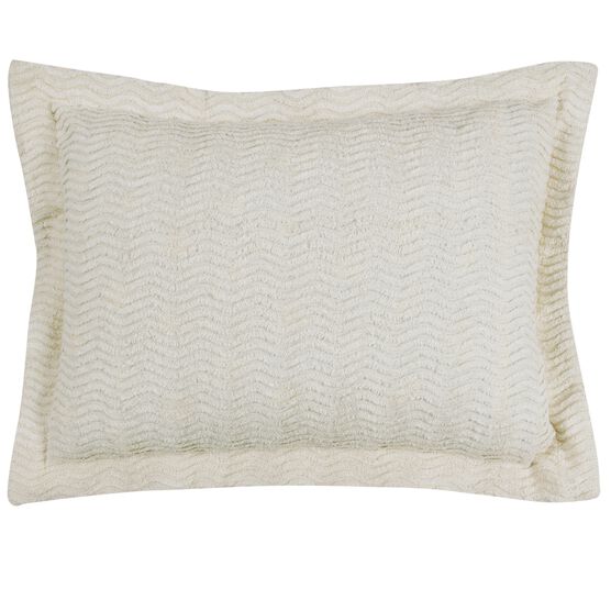 Natick Collection Tufted Chenille Standard Sham , IVORY, hi-res image number null
