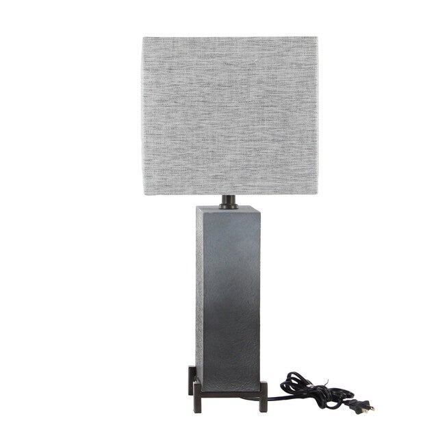 Grey Polystone Transitional Table Lamp, , alternate image number 3