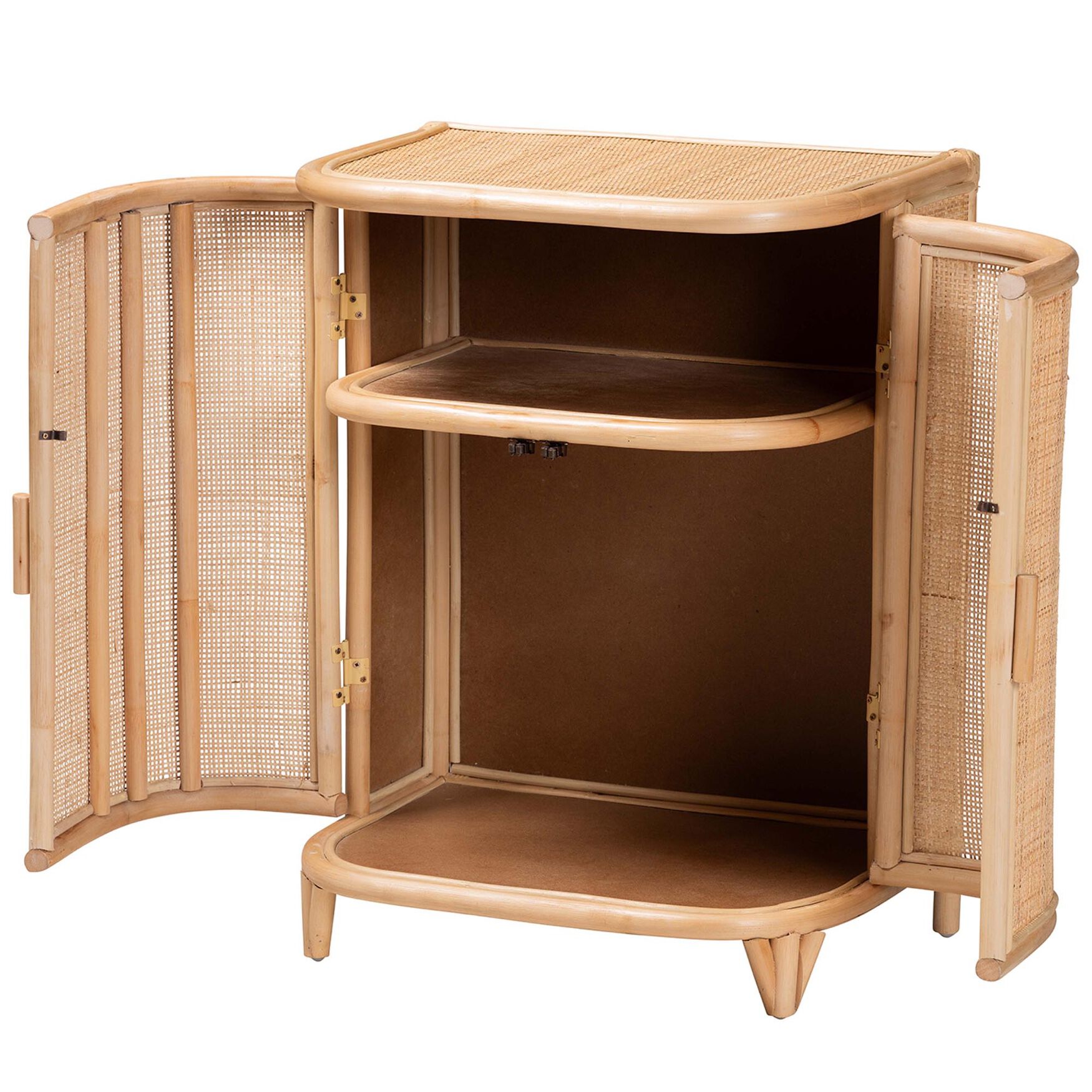 Yanka Bohemian Natural Rattan Storage Cabinet, , on-hover image number 1