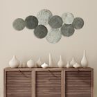 Modern Monochromatic Metal Plates Centerpiece Wall Decor, , alternate image number null