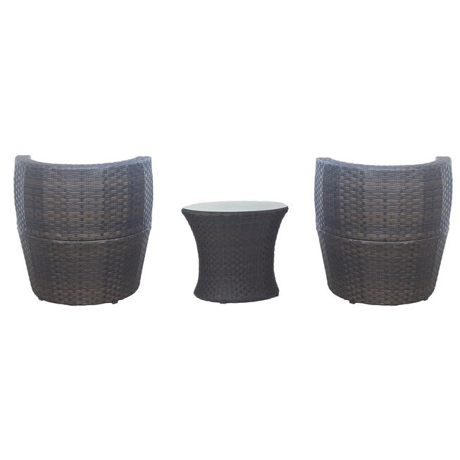 Flori 3 Pieces Swivel Bistro Set with Cushions, , on-hover image number null