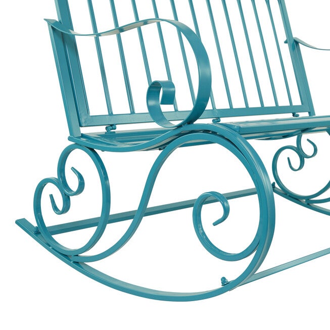 Turquoise Metal Eclectic Bench, , alternate image number 5