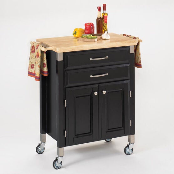 Dolly Madison Prep & Serve Cart, BLACK WOOD, hi-res image number null