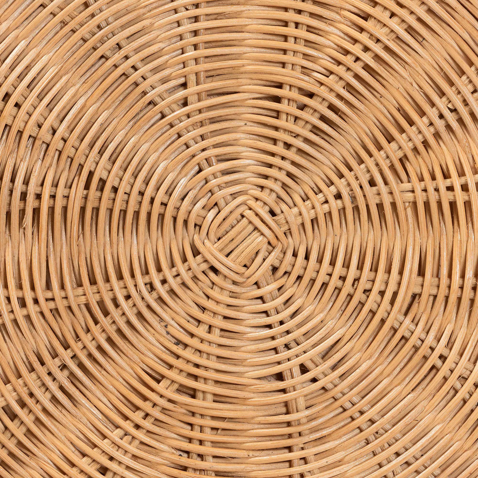 Caroline Round Natural Rattan End Table, LIGHT HONEY, alternate image number 5