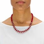 Silver Tone Graduated Necklace & Earring Set Simulated 18" plus 2" ext, , alternate image number null