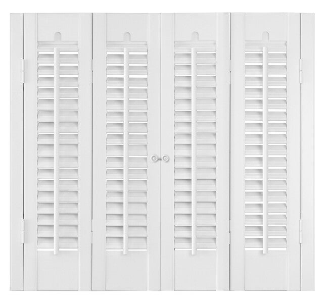 Classic Interior Faux Wood Shutters White, WHITE, hi-res image number null