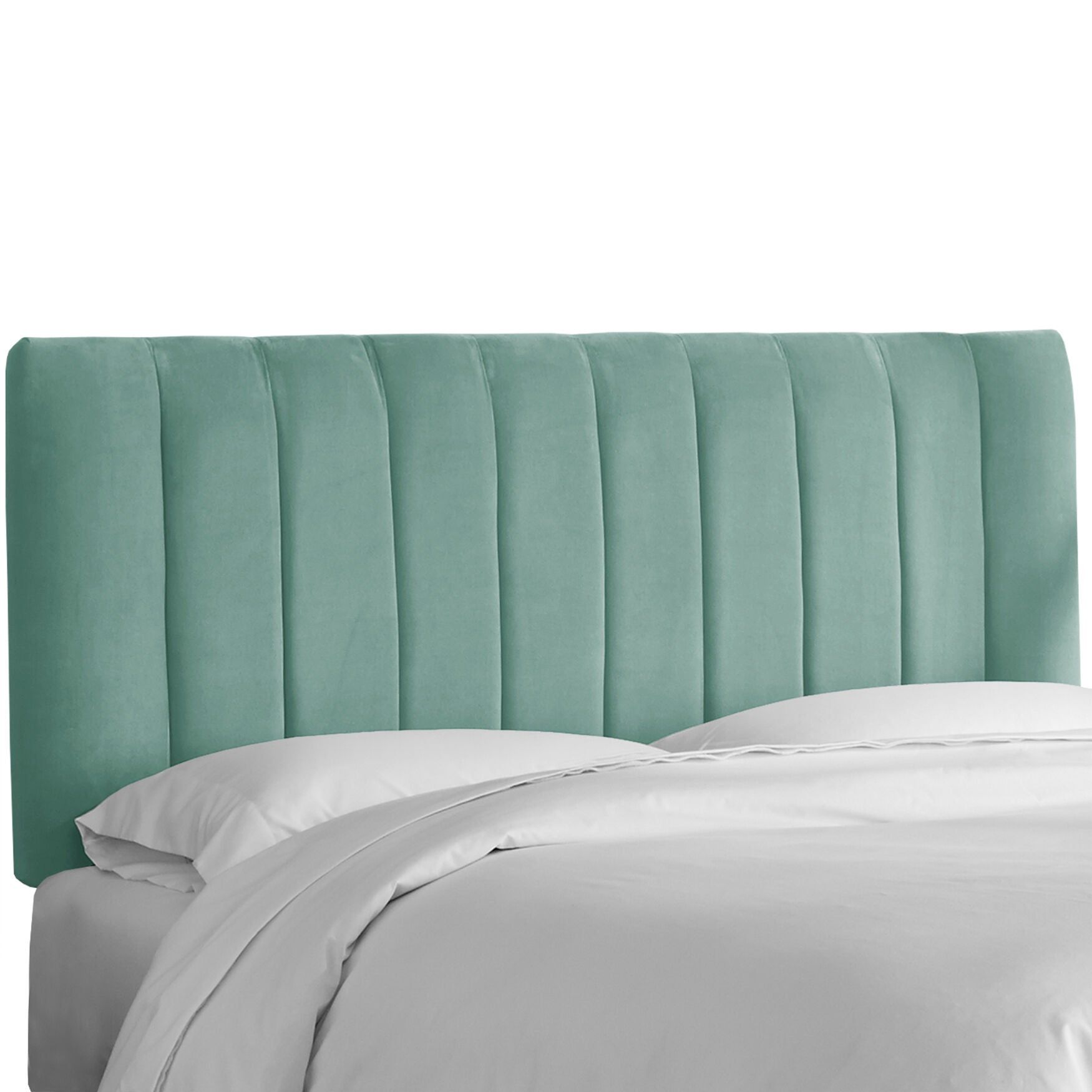 Wesley Channel Seam Headboard, VELVET CARIBBEAN, hi-res image number 0