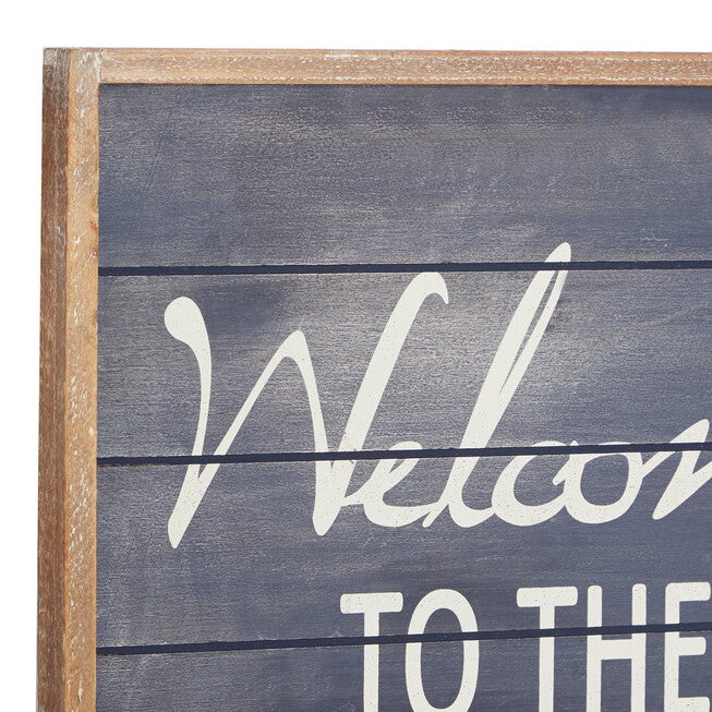 Coastal Blue Wood Welcome To The Beach Sign, , alternate image number 4