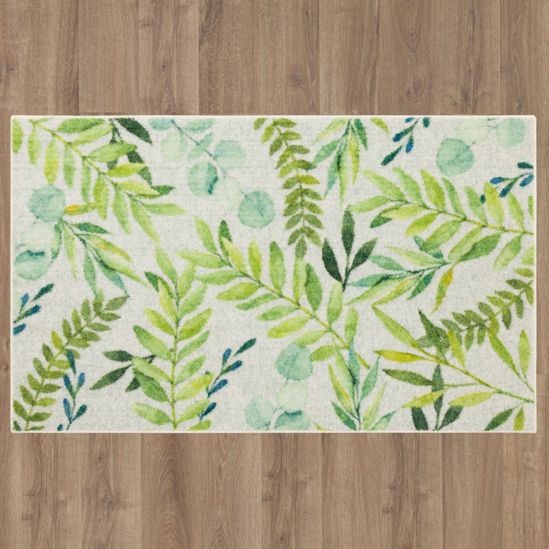 Leaf Fronds Kitchen Rug, , alternate image number 6
