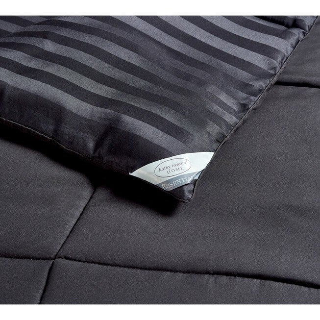 Kathy Ireland 3-PC Reversible Down Alternative Comforter, Black, , alternate image number 4