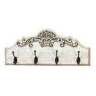 Shabby Wood Coat Rack, WHITE, hi-res image number null