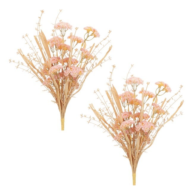 Blush Floral Grass Bush (Set of 2), PINK/BEIGE, alternate image number null