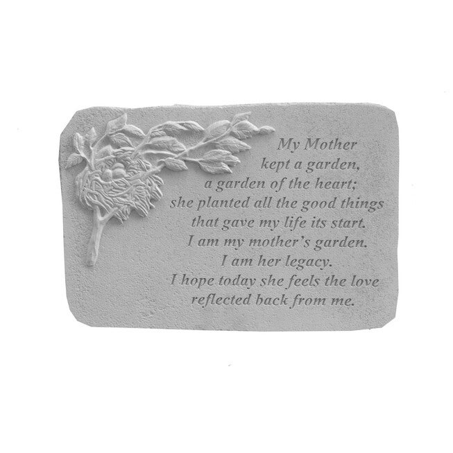 My Mother Kept A Garden Memorial Accent Stone, GREY, hi-res image number null