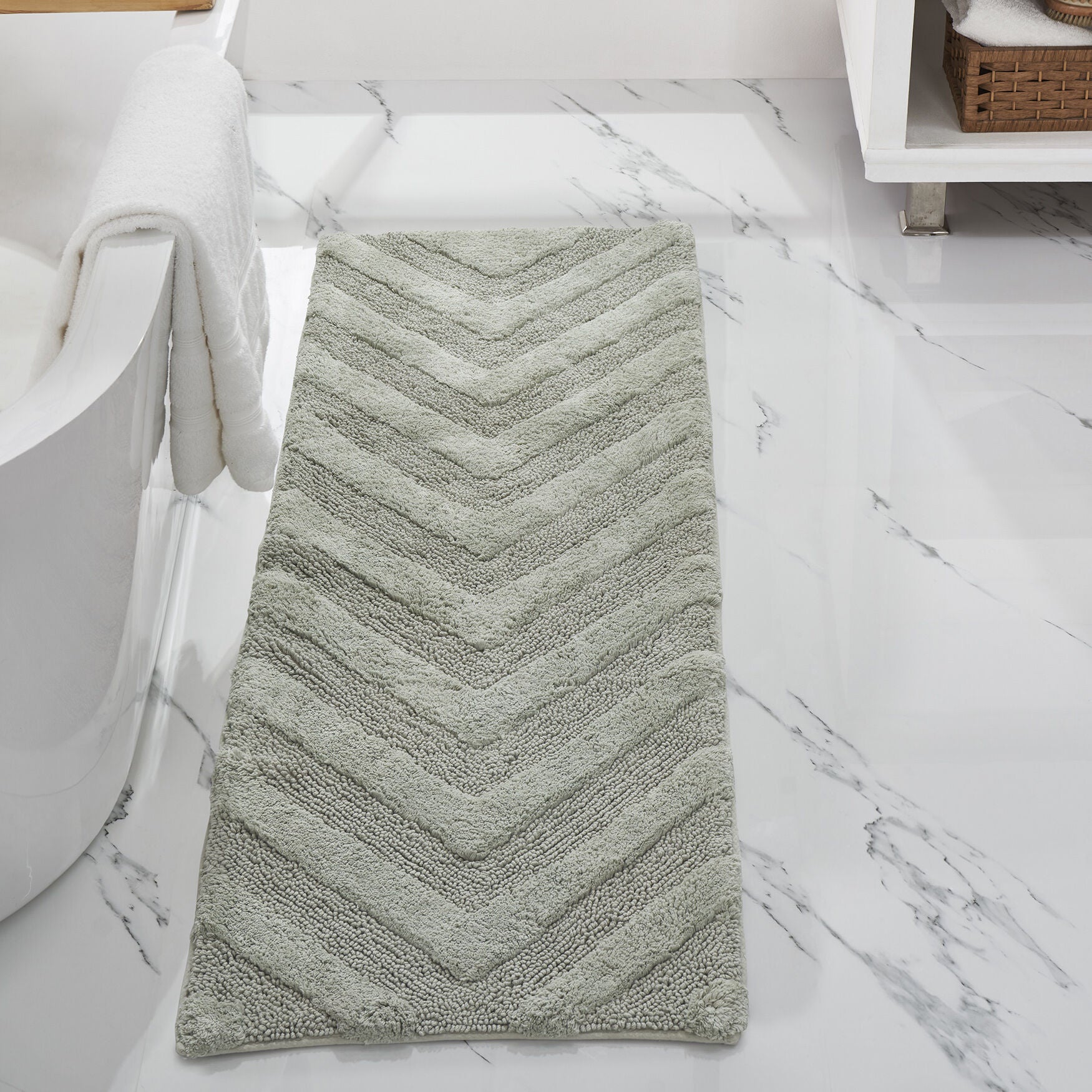 Hugo Collection 100% Cotton 20" X 60" Runner Bath Rug