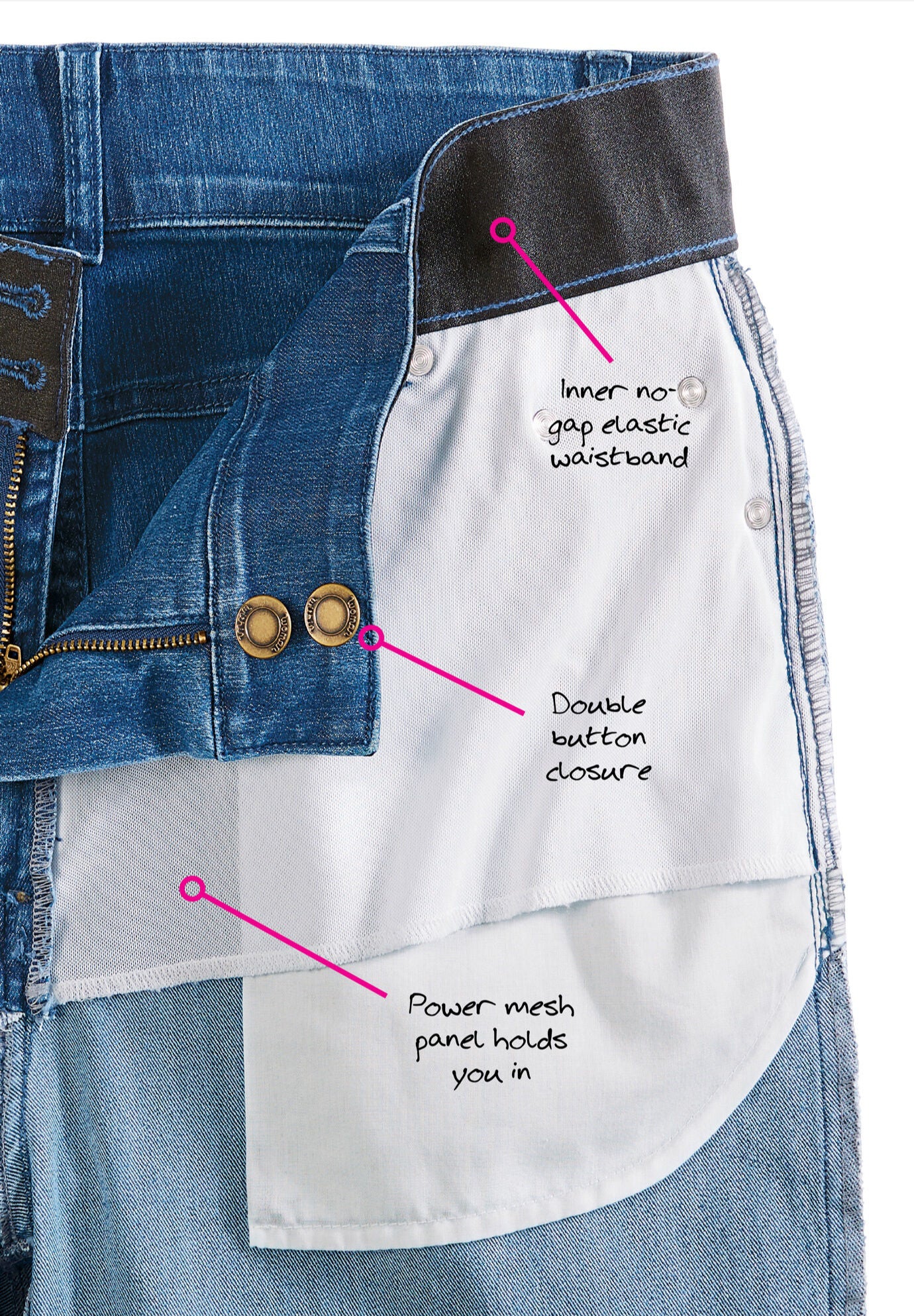 Tummy panel jeans shop